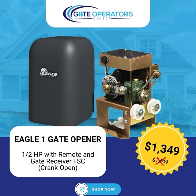 Eagle Operators gate opener product ad with price